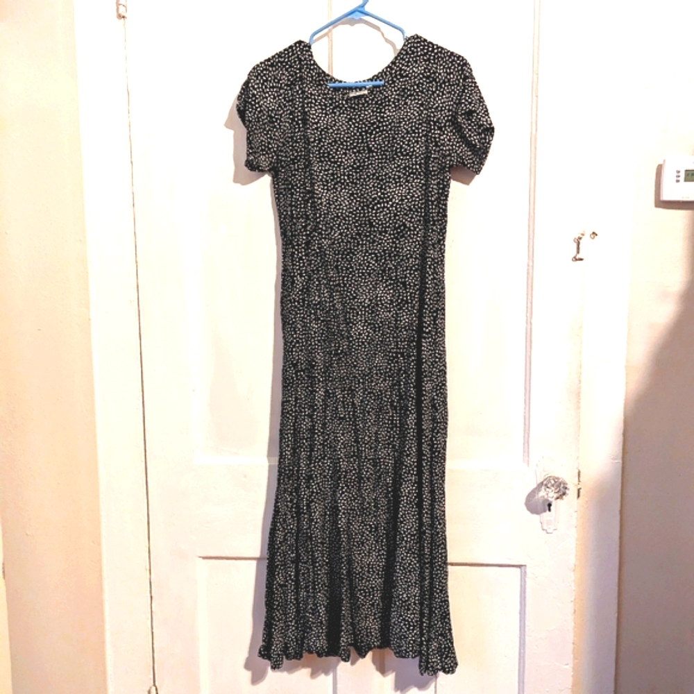 Vintage Elaine 90s black long dress